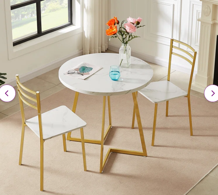 Kilwin 2 person dining set, fully assembled, scratch & dent