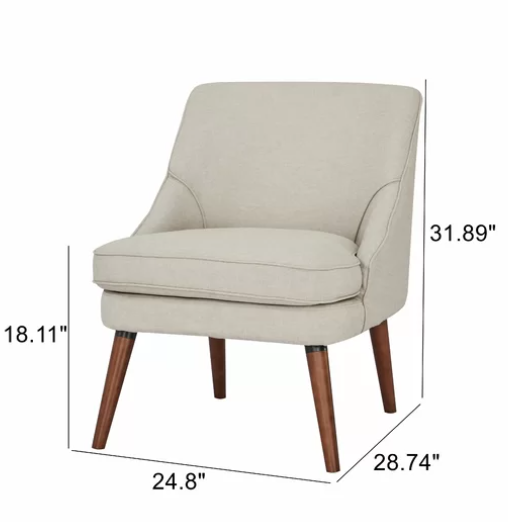 Kora 24.8" W Linen Side Chair