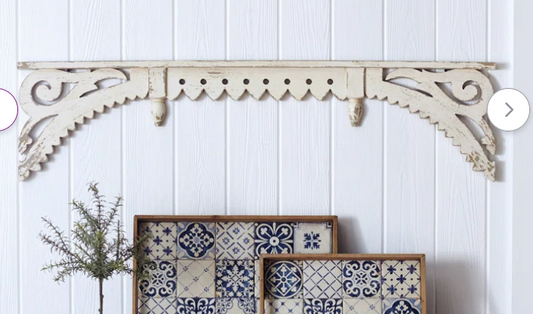 Elkmont Accent Shelf. distressed cream