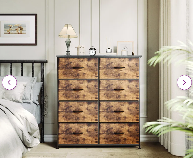 8 drawer dresser, fully assembled