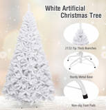 SPECIAL,  9 Ft White Christmas Tree with Metal Stand