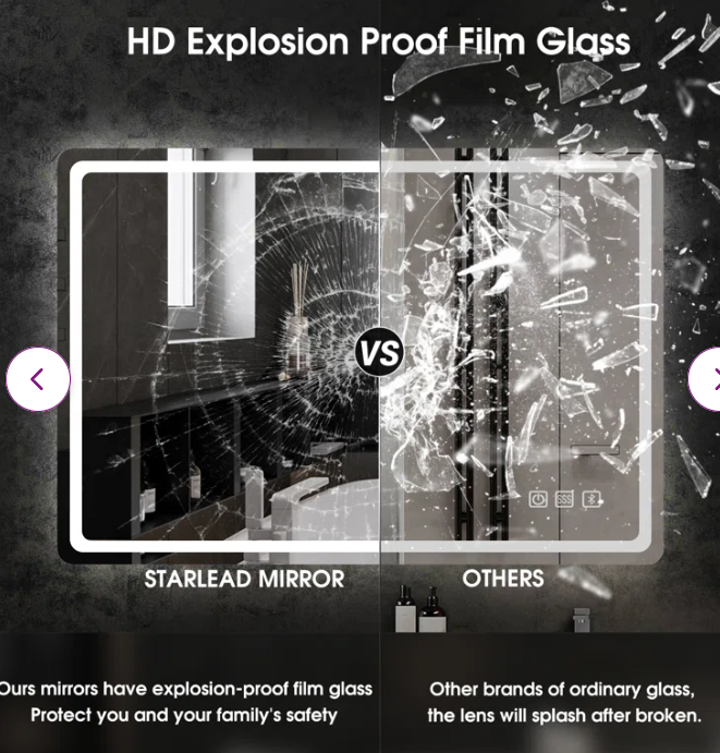 Karras Led Wall Mirror, Anti Fog, HD & Bluetooth