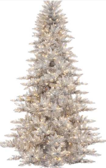 3ft, silver fir artificial Christmas tree with led lights