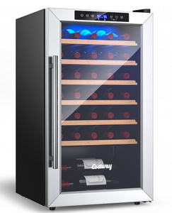 20 Inch Wine Refrigerator for 33 Bottles and Tempered Glass Door