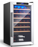 20 Inch Wine Refrigerator for 33 Bottles and Tempered Glass Door