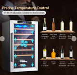 20 Inch Wine Refrigerator for 33 Bottles and Tempered Glass Door