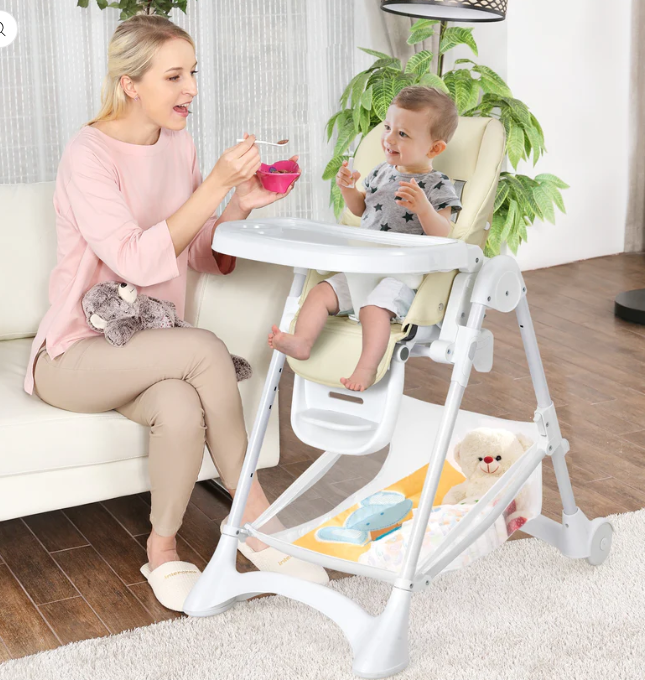 Baby Convertible Folding Adjustable High Chair, fully assembled