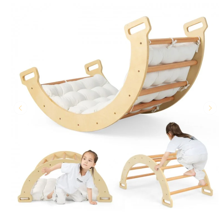 2-in-1 Arch Rocker with Soft Cushion for Toddlers
