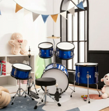 SPECIAL,  5-Piece Complete Kids Drum Set, Blue, assembled, slightly marked