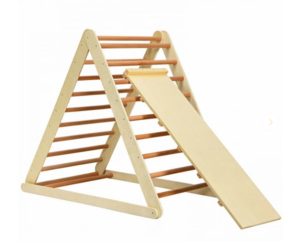 Wooden Triangle Climber for Toddler Step Training