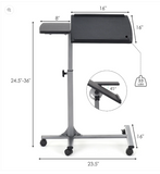 Adjustable Angle Height Rolling Laptop Table