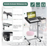 Adjustable Angle Height Rolling Laptop Table