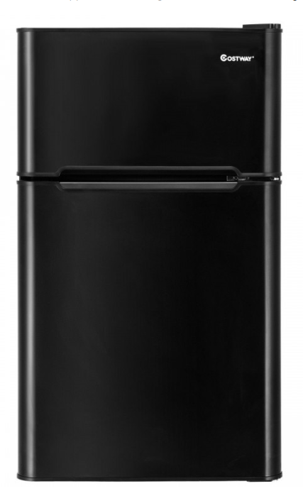 3.2 cu ft Compact Stainless Steel Refrigerator, black