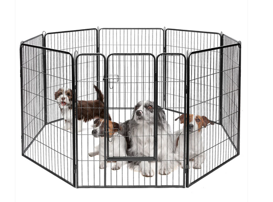 8 Metal Panel Heavy Duty Pet Playpen Dog Fence with Door-40 Inch, 1 box