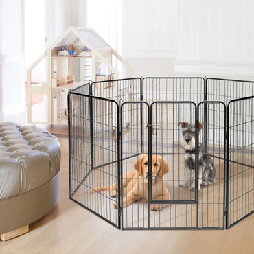 8 Metal Panel Heavy Duty Pet Playpen Dog Fence with Door-40 Inch, 1 box