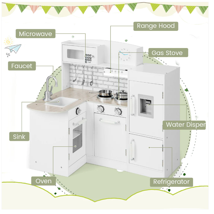 Kids Kitchen Playset, fully assembled, scratch & dent