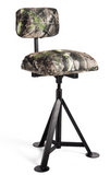 Swivel Hunting Chair Tripod Blind Stool with Detachable Backrest