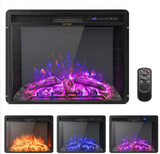 26 Inch Electric Fireplace With Adjustable Flame Brightness with remote