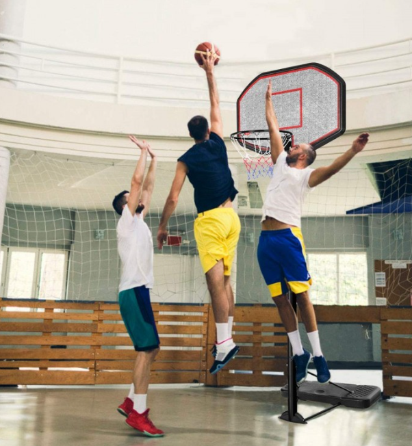Indoor Outdoor Height Adjustable Basketball Stand, 1 Box Unassembled