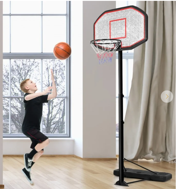 Indoor Outdoor Height Adjustable Basketball Stand, 1 Box Unassembled