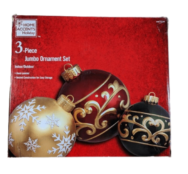 3 Piece Set, JUMBO ORNAMENTS