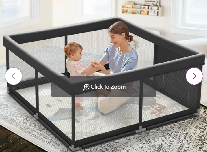 Baby Playpen with Mat, 47x47inch