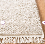 Wyly Hand-Knotted Wool Beige Rug, 9`x12`, beige