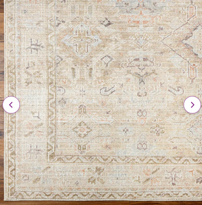 Becki Owens surya marlene vintage rug, cream, 6`6`` x 9`