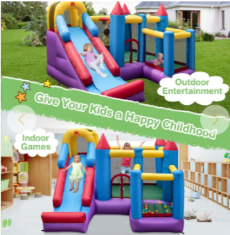 5-in-1 Inflatable Bounce Castle without Blower, SPECIAL