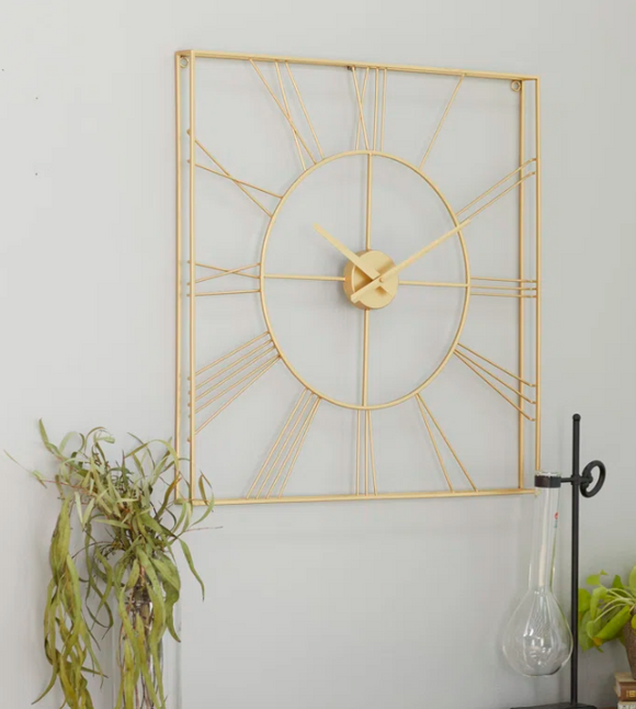 Pom Open Frame Square Wall Clock