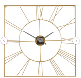 Pom Open Frame Square Wall Clock