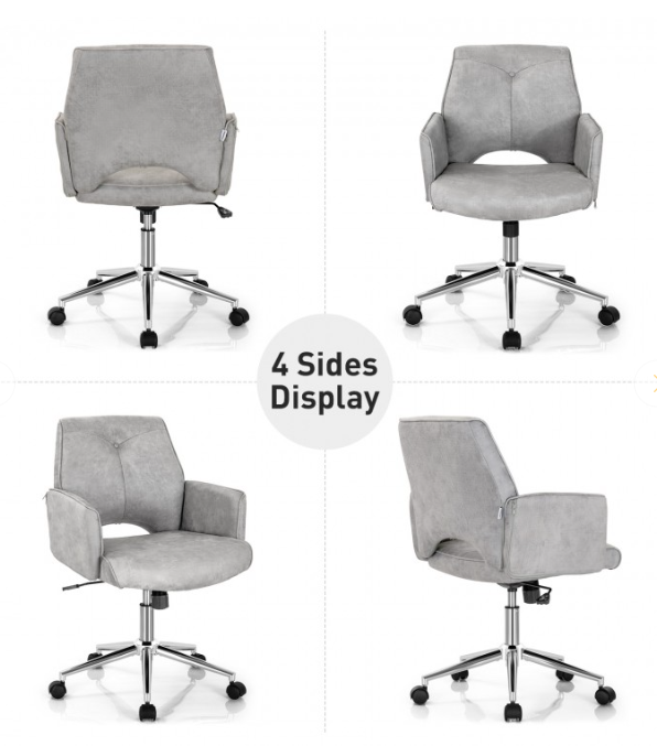 Adjustable Hollow Mid Back Leisure Office Chair with Armrest