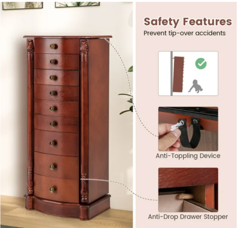 40``Solid wood standing armoire