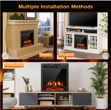 18/22.5 Inch Electric Fireplace Insert with 7-Level Adjustable Flame Brightness with remote