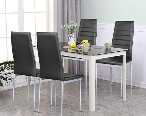 Set of 4 Dining Chairs, table not included