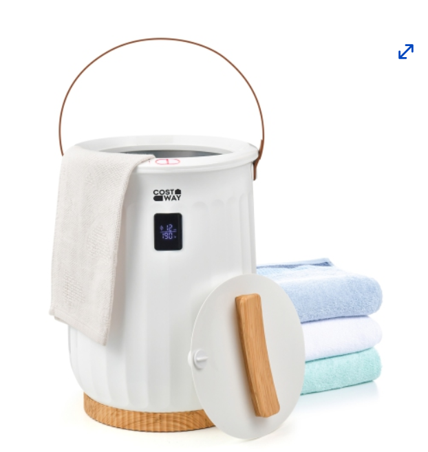20L Hot Towel Bucket with 1-Minute Quick Heating and 60-Minute Auto Shut off-White