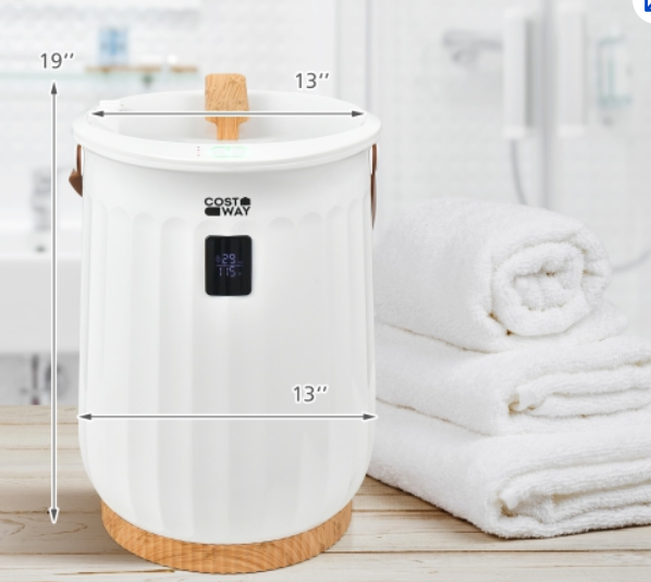 20L Hot Towel Bucket with 1-Minute Quick Heating and 60-Minute Auto Shut off-White