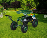 Heavy Duty Garden Cart with Tool Tray and 360 Swivel Seat, fully  assembled