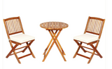 3 Pieces Patio Folding Bistro Set with Padded Cushion, fully assembled, small mark on table