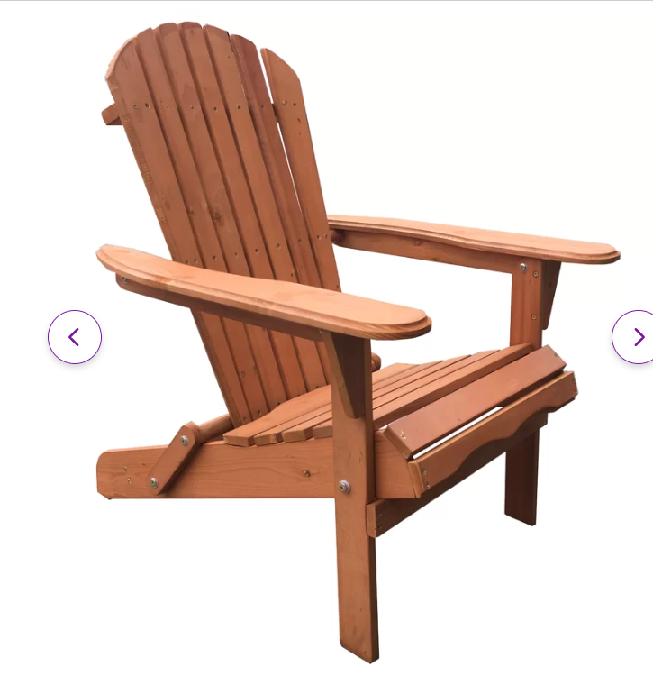 Philbrick Solid Wood Folding Adirondack Chair