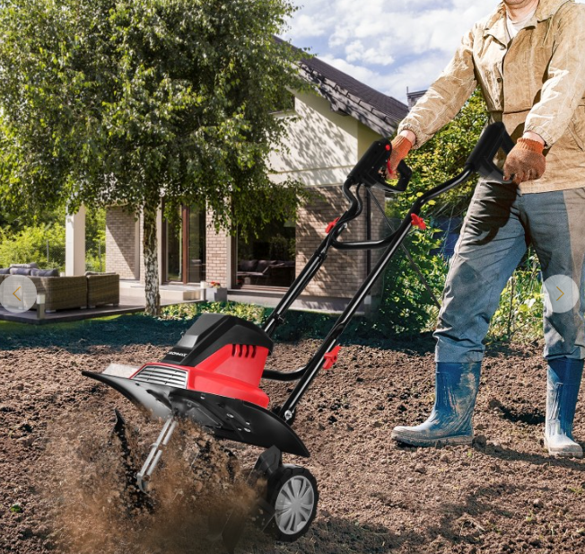 17``Corded Electric Tiller and Cultivator 9-Inch Tilling Depth, very clean customer return