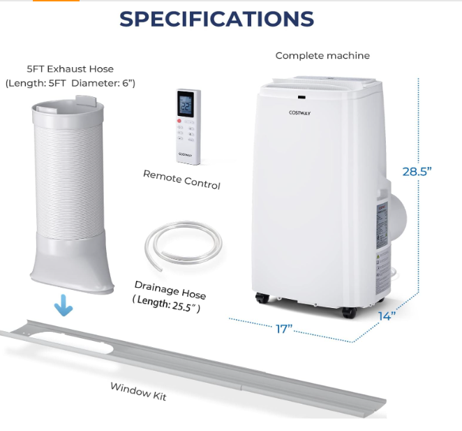 PRE SEASON SPECIAL, 9000 BTU Portable A/C, 3 in 1