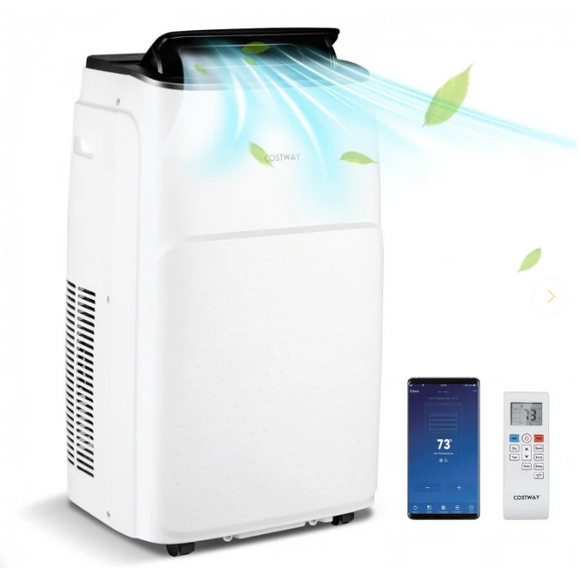 13000 BTU, Portable  Heat Pump & Air Conditioner with App and Heater,