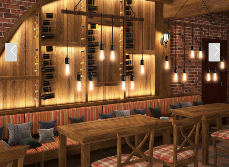 8-Light Industrial Pendant Light Wood Hanging Chandelier