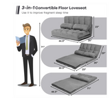 Foldable Floor 6-Position Adjustable Lounge Couch, SPECIAL