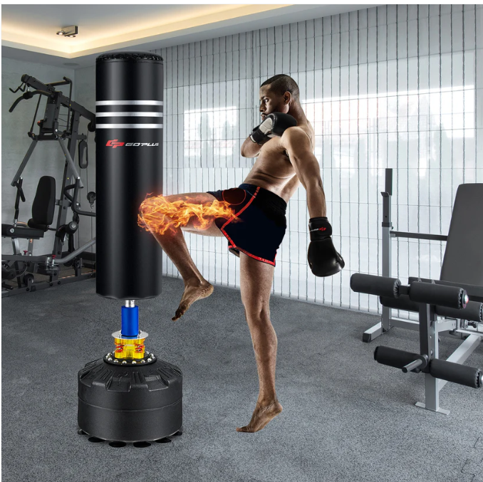 Deluxe 70 Inch Freestanding Punching Bag with 12 Suction Cup Base