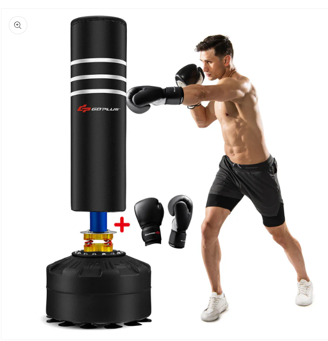 Deluxe 70 Inch Freestanding Punching Bag with 12 Suction Cup Base