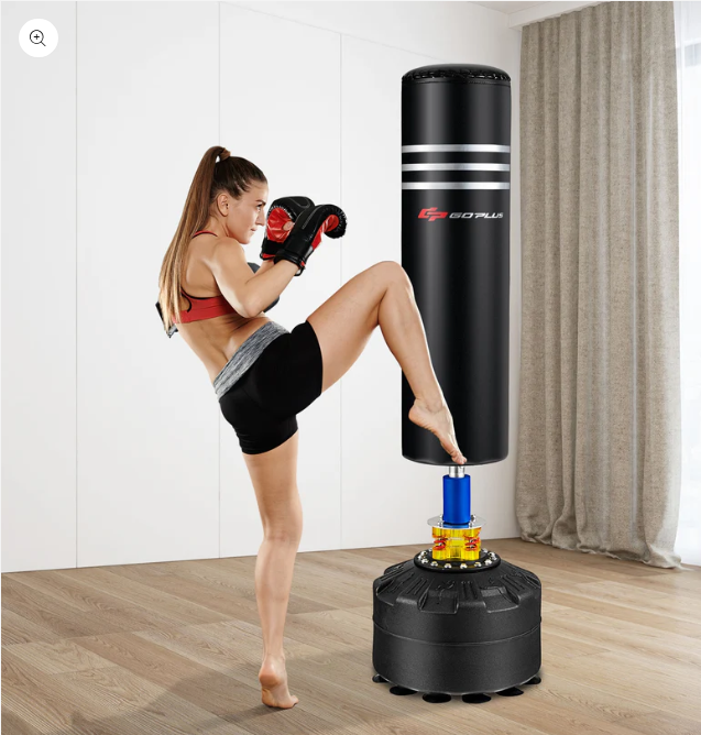 Deluxe 70 Inch Freestanding Punching Bag with 12 Suction Cup Base