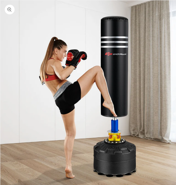 Deluxe 70 Inch Freestanding Punching Bag with 12 Suction Cup Base