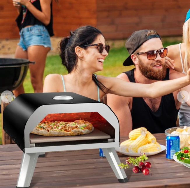 15000 BTU Propane Pizza Oven with Pizza Stone Cutter Peel, 1 box